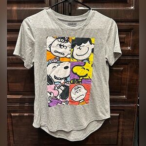 Peanuts Gray Kids T-Shirt SMALL